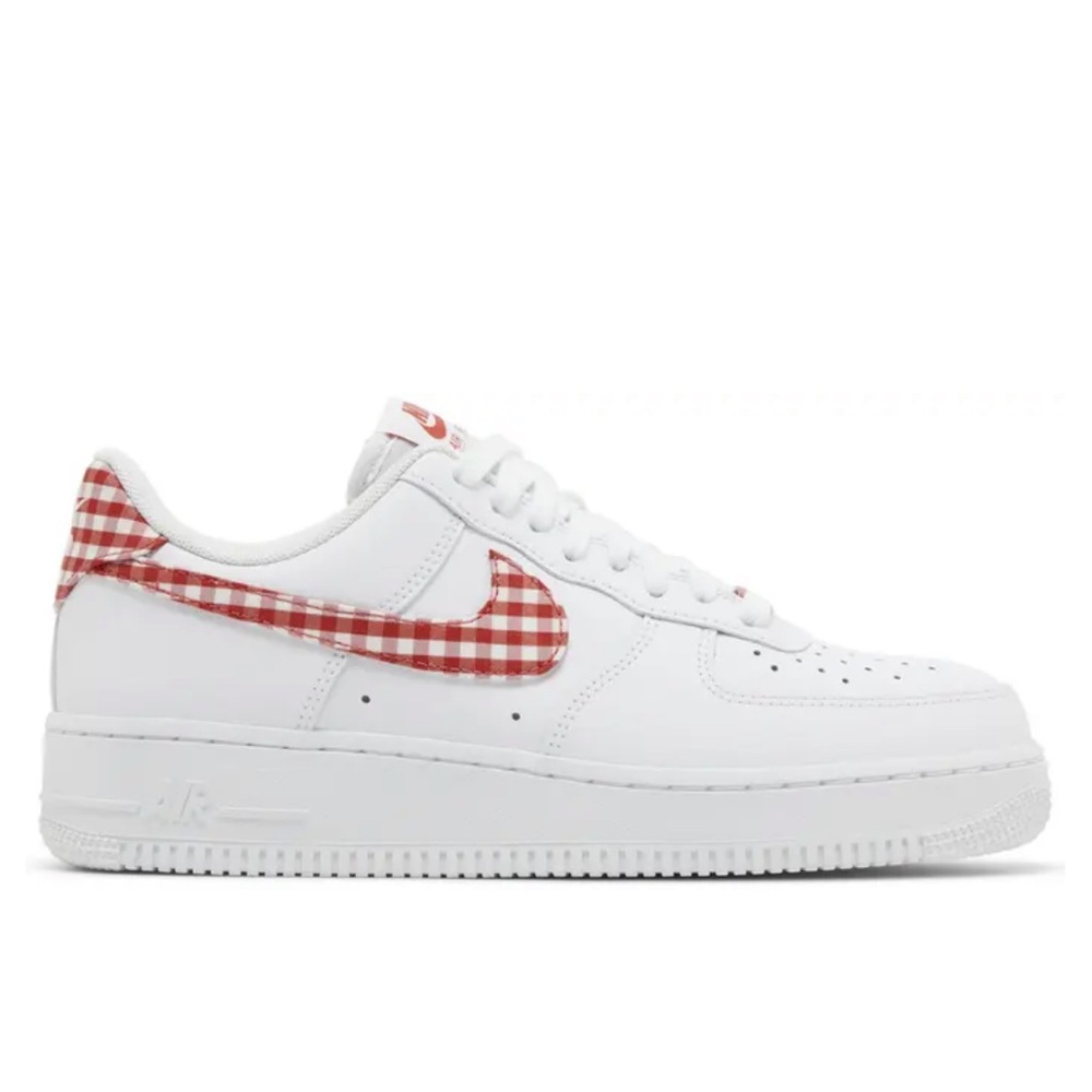 Nike Rare White and Red Checkered Women’s Air Force 1 Low ‘07 Shoes